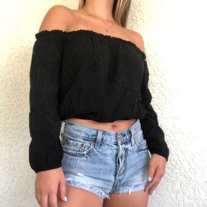 Brandy Melville black off the shoulder blouse